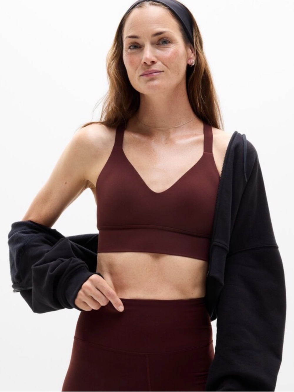 NWT Athleta Perfect Form Longline Garnet Bra Sz XS Best for A-C Cups (#768263)